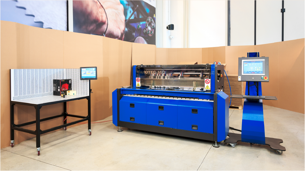 Scanpack Panotec manual accessory for measuring package dimensions, used alongside packaging machines