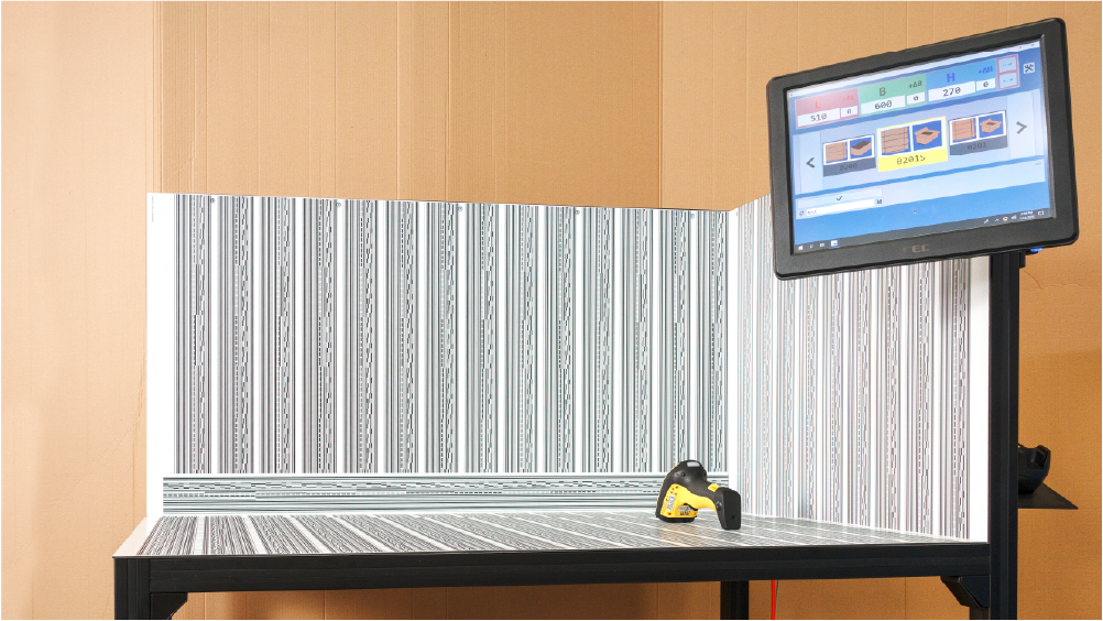 Scanpack Panotec manual system for measuring the dimensions of packages.
